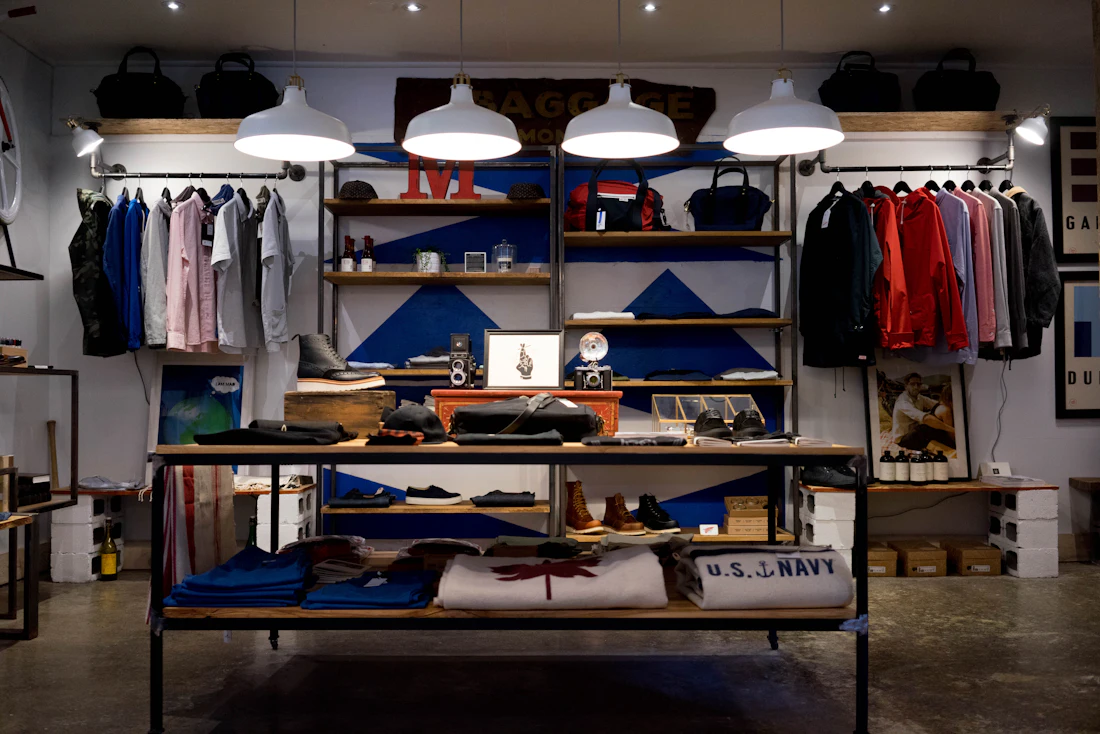 Modern clothing store interior